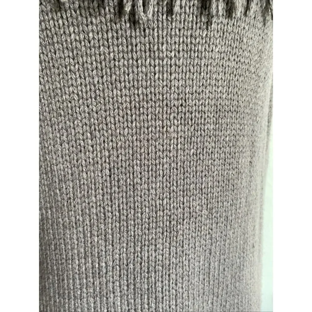 Velvet by Graham and Spencer Mocha Shoulder Fringe Long Cardigan S